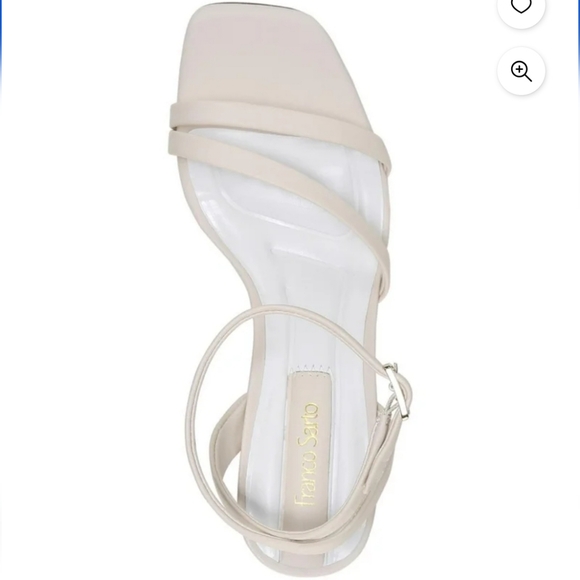 Franco Sarto Women's Franca Wedge Heels Nude Tan Size 10 Strappy Feminine Preppy - Picture 2 of 12